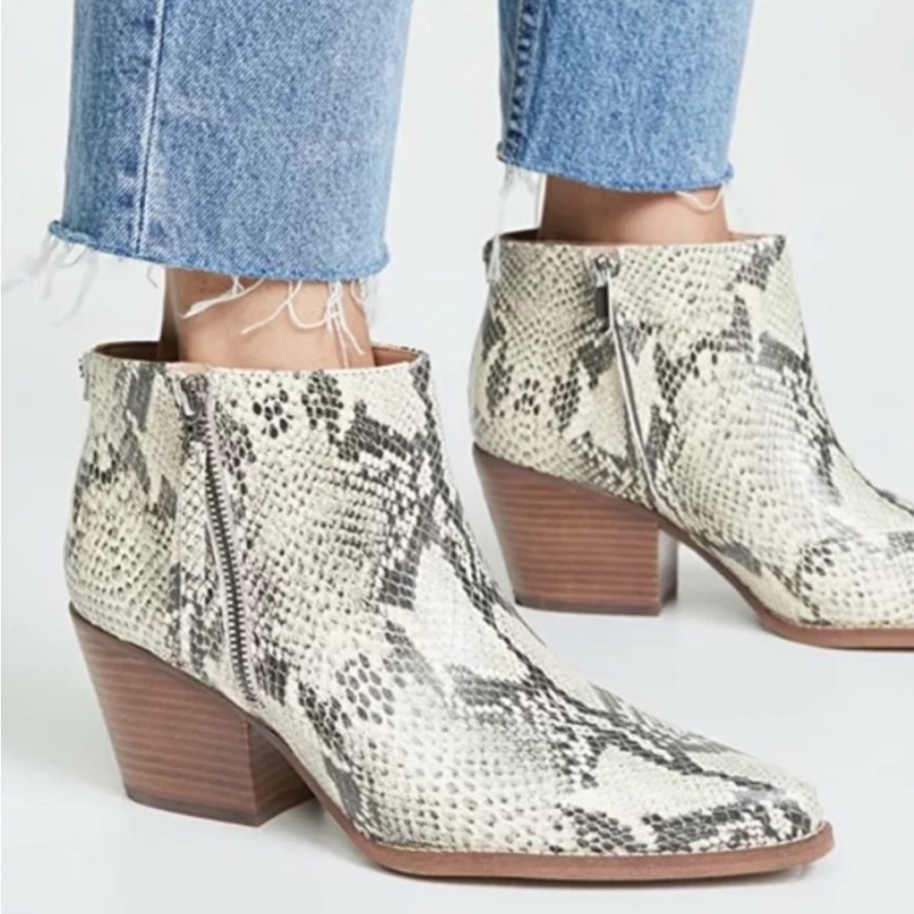 Sam Edelman Walden Snake Print Ankle Boots